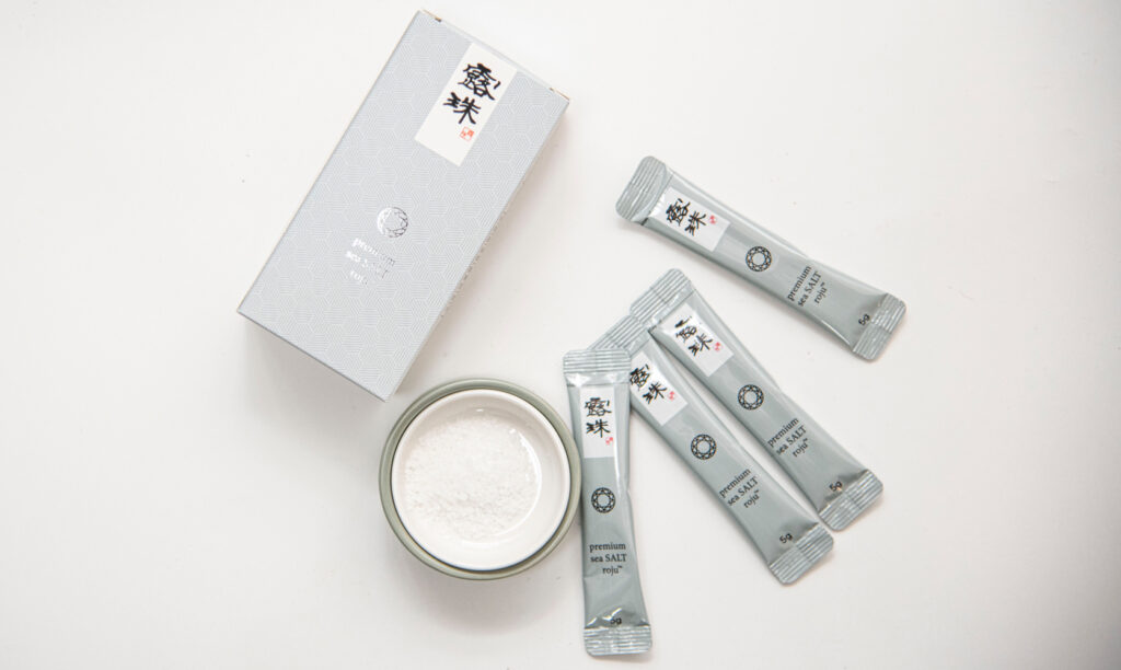 非加熱、熟成塩、フレーバーソルト、roju プレミアム天日塩5x15個75g　スティックタイプ