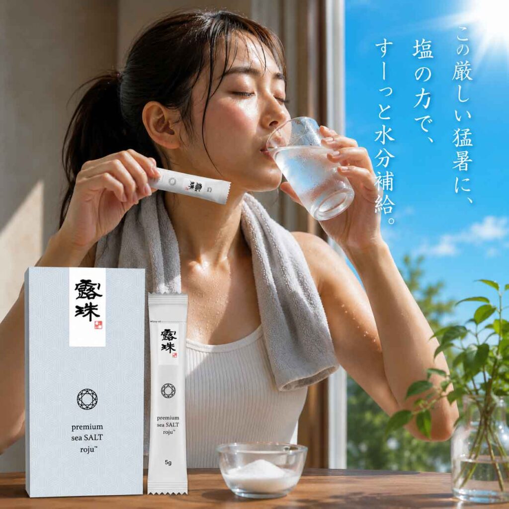熱中症にこの塩！重金属０の塩極上塩 sksコーシャ認定世界トップ塩 猛暑から身を守る 脱水症状は水ではなく塩水！0.5%塩水でOK