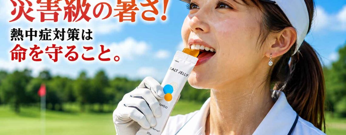 塩ゼリー ロジュプレミアム塩使用 ゴルフの熱中症対策